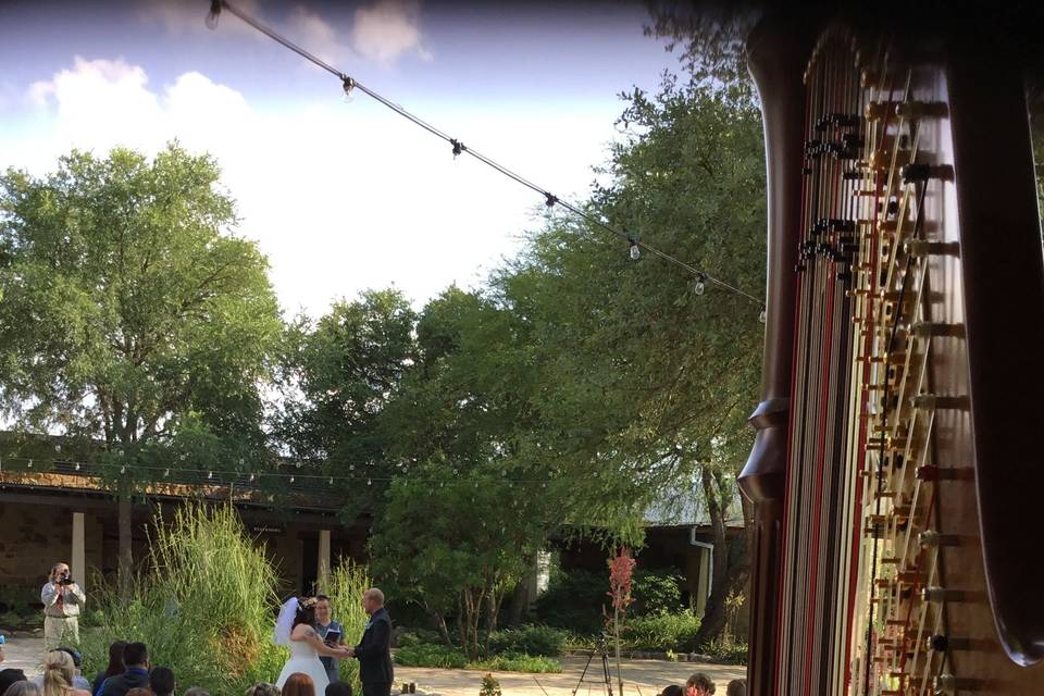 It's starting to feel like summer! This awesome couple even brought their dog to the ceremony. Austin, TX