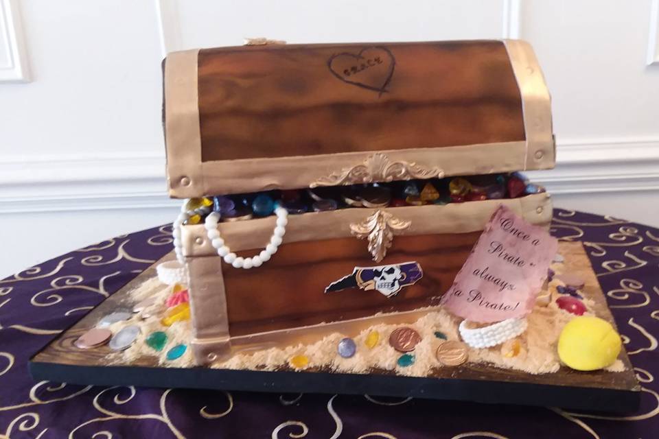 Groom's cake, treasure chest