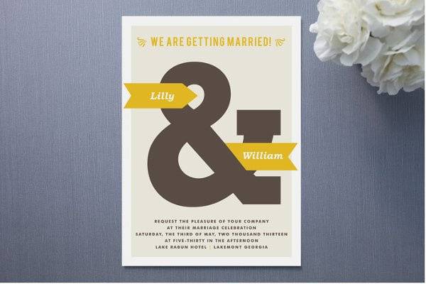 And Now Wedding Invitation