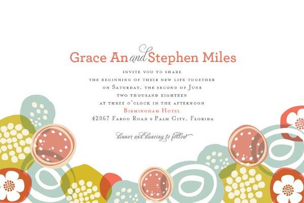 Poppies Wedding Invitation