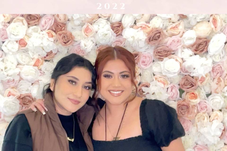 Flower wall photo booth