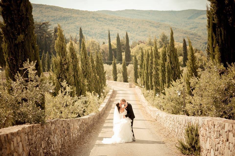 The bride and groom