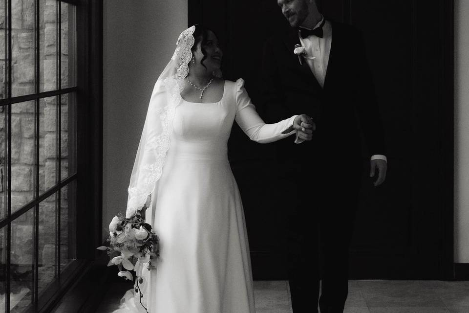 Atmospheric wedding photo
