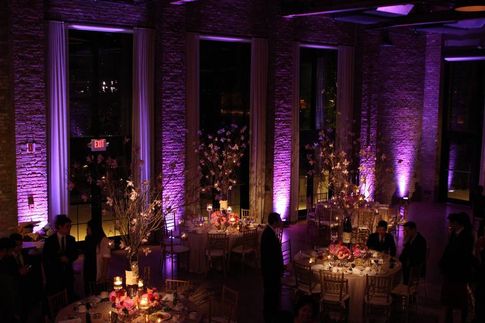 Uplighting at the roundhouse