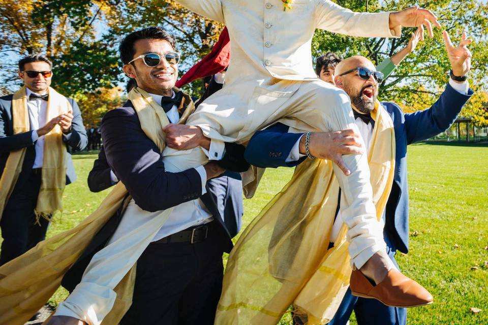 The groom during his baraat