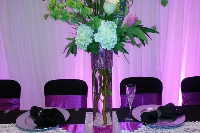 Tall floral centerpiece