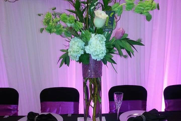 Tall floral centerpiece