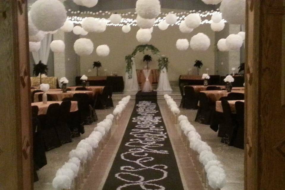 Wedding ceremony setup