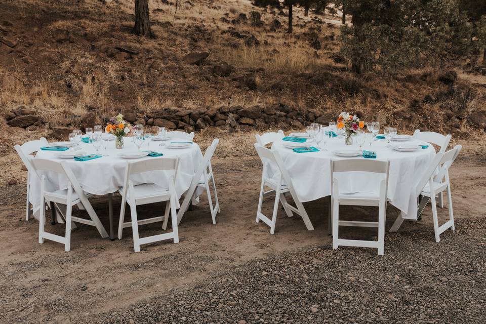 Reception setup on the grounds
