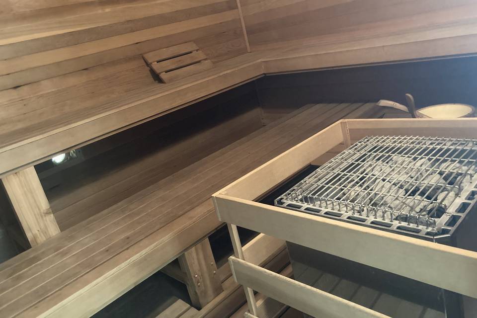 Cedar wet/dry sauna