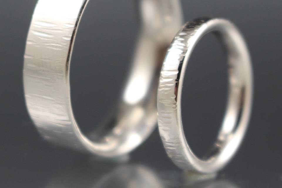 Silver wedding bands