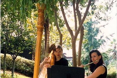 Harp and Flute Duo @ Langham Hotel Japanese Garden Elegant Music 626-797-1795
