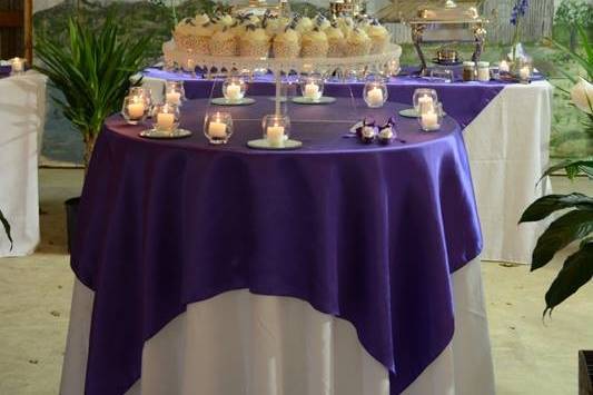 Desserts and wedding cake