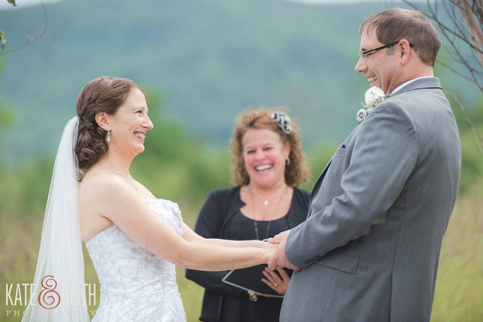 Outdoor wedding ceremony