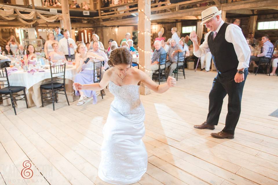 Bride dancing