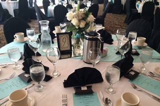 Full table Setting for buffet style off site wedding