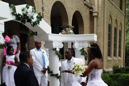 The bride in white