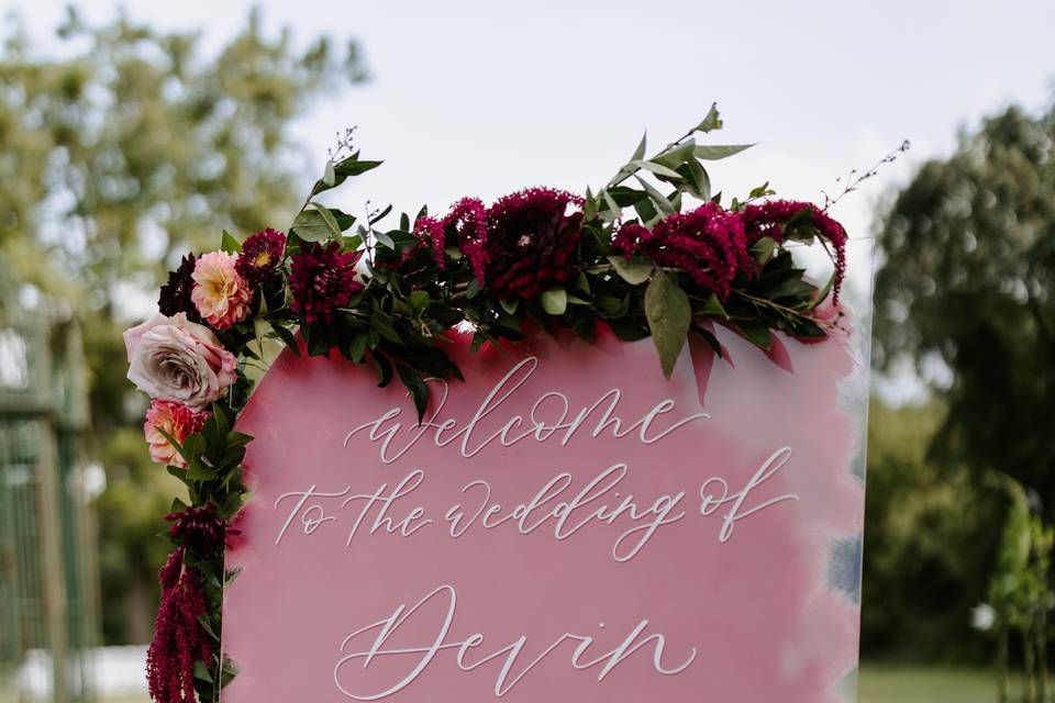 Acrylic Welcome Sign