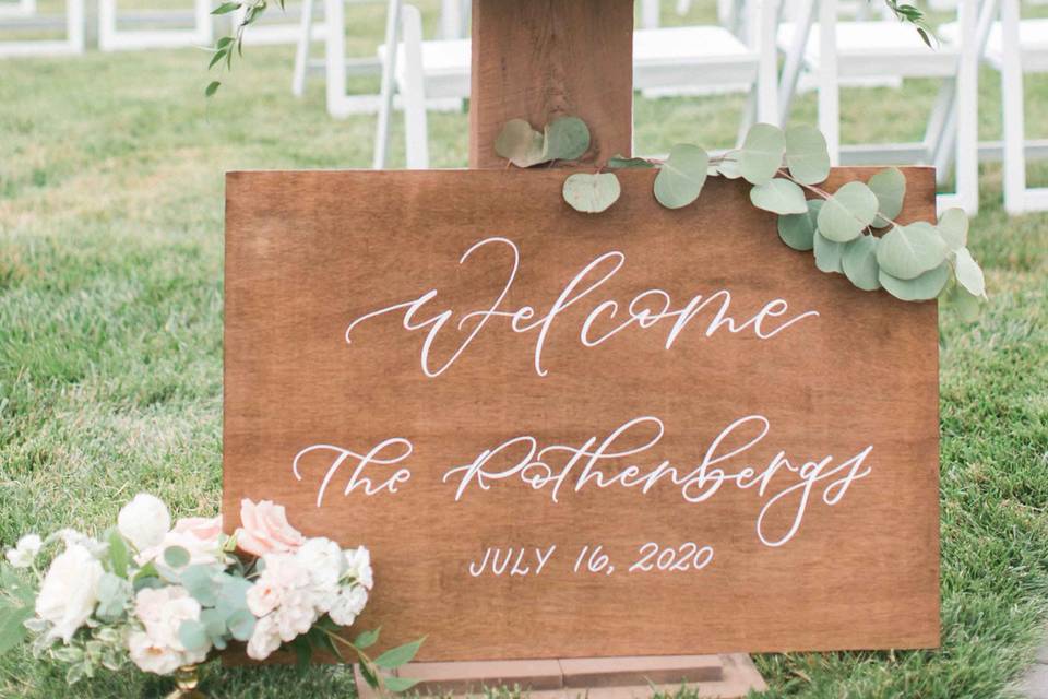 Rustic Welcome Sign