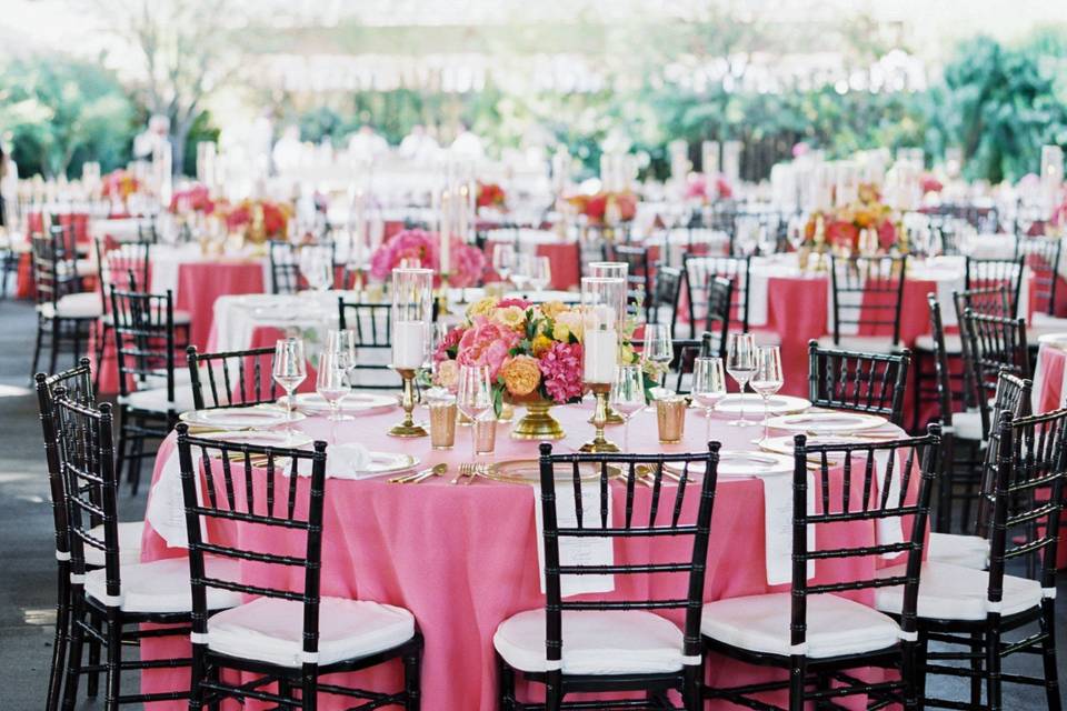 Reception tables - Photo by Sarah Kate