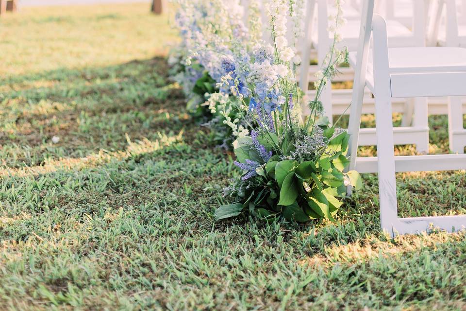 Wildflower aisle and arbor