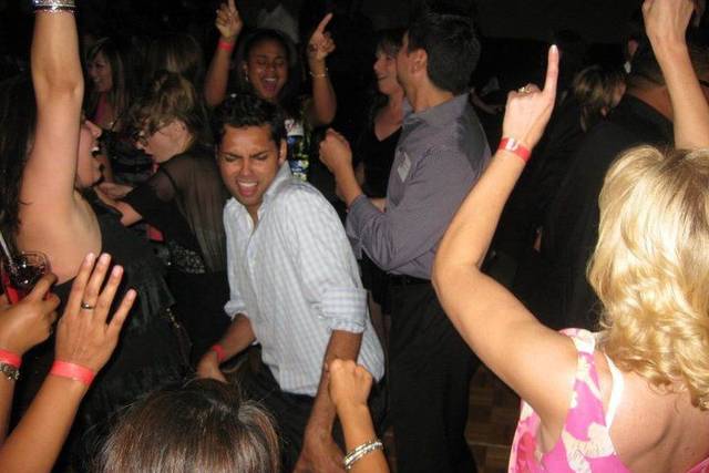 Guests dancing