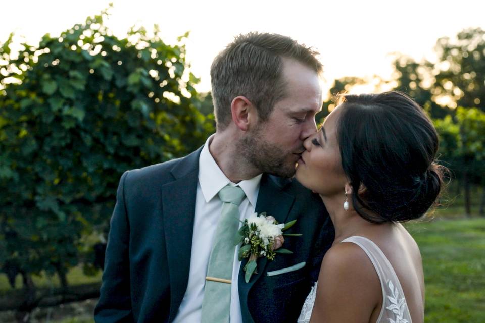 Winery wedding photo