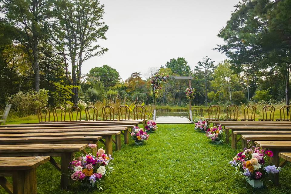 Ceremony drone shot