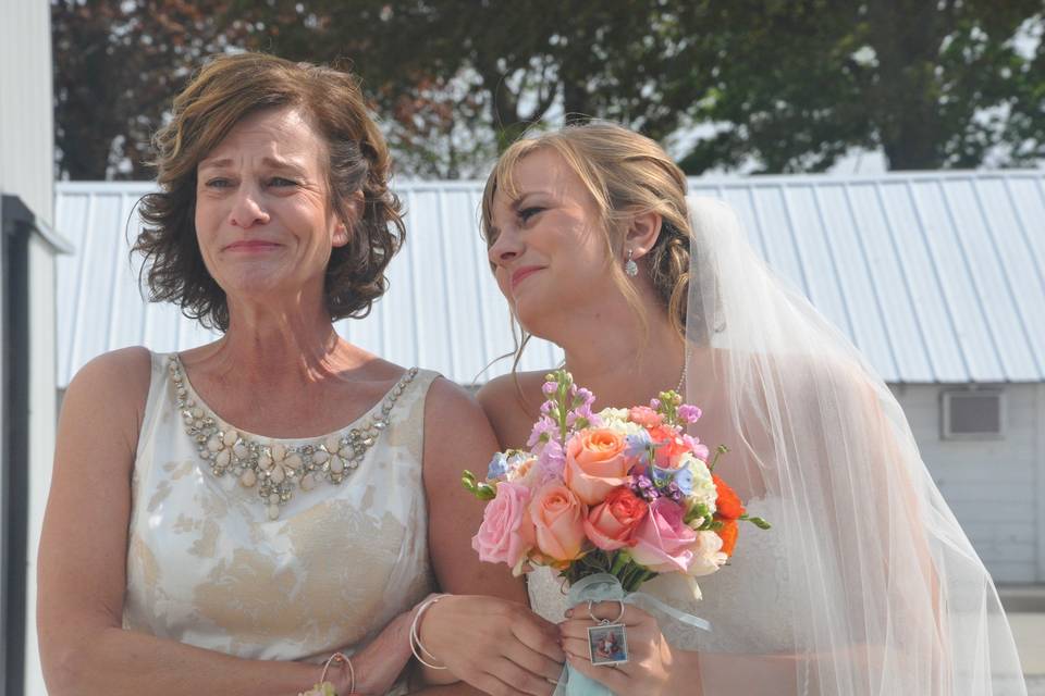 Bride with her mother