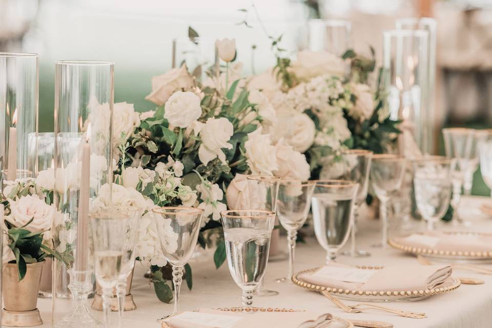 Blush + Ivory Tablescapes
