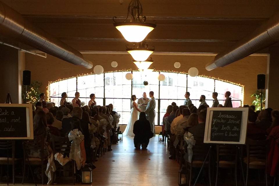 Indoor wedding ceremony