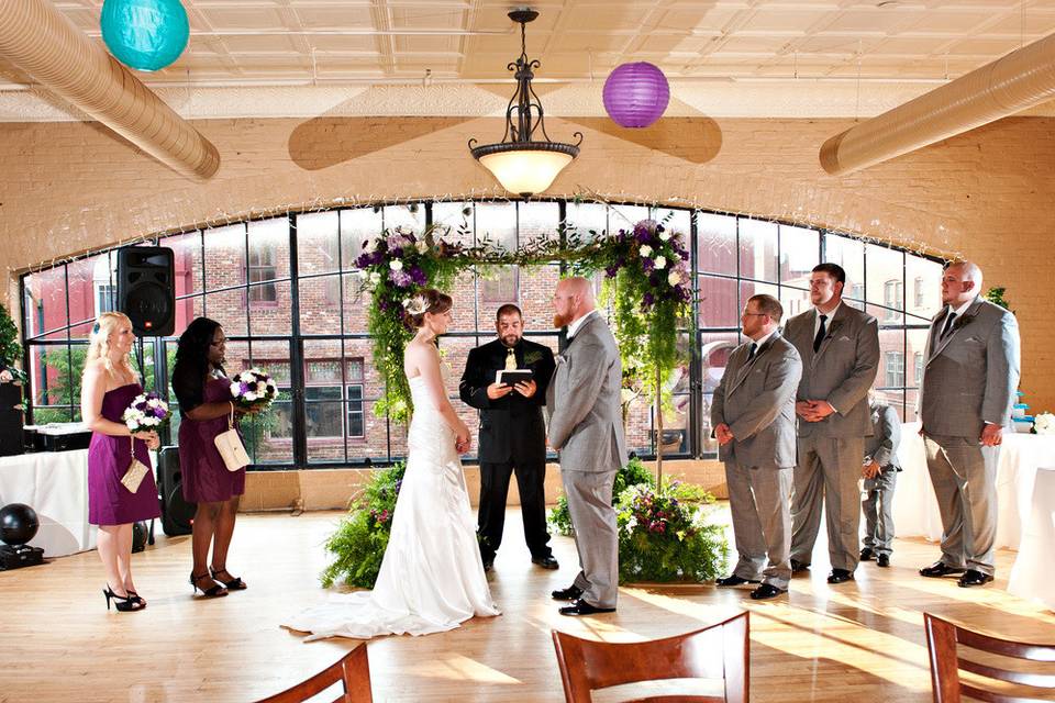 Indoor wedding ceremony