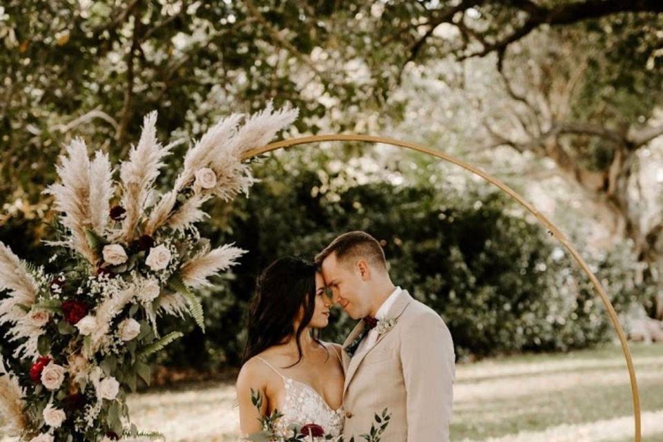 Boho Ceremony Set up