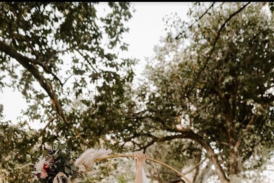 Boho Ceremony Setup