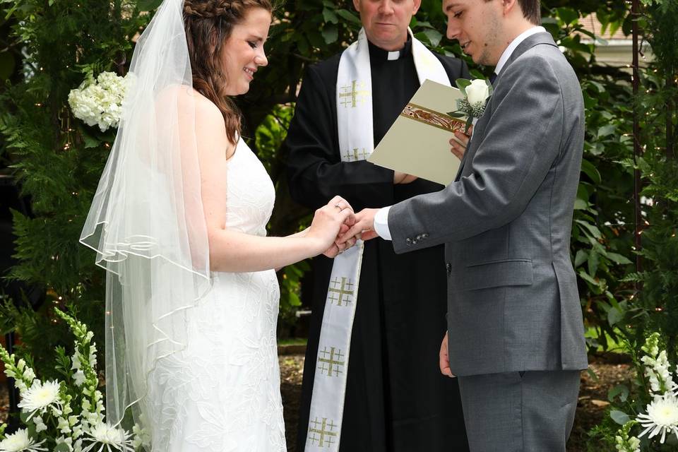 Backyard ceremony