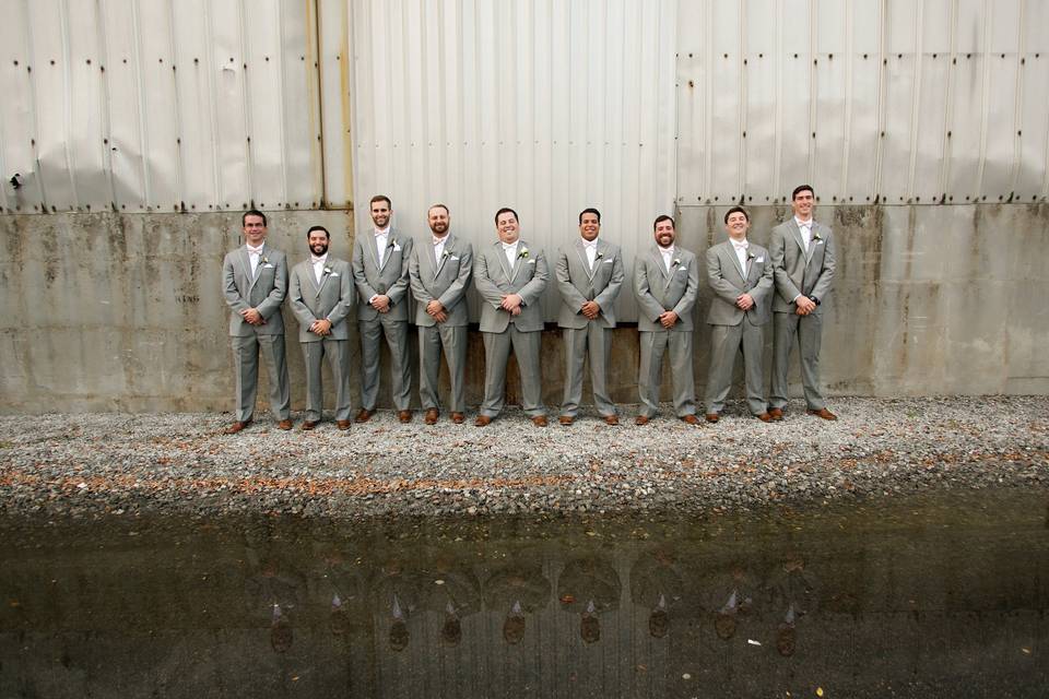 Groom and his groomsmen