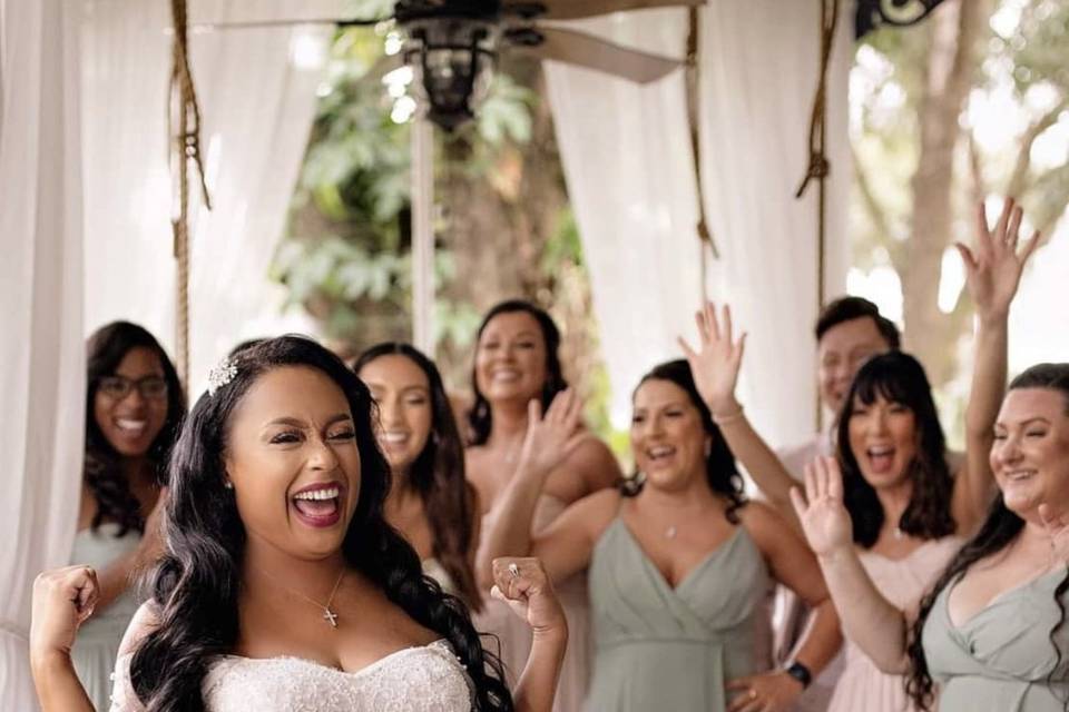 Bride and bridal Party