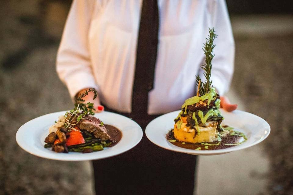 Delicious & colorfully plated entrees