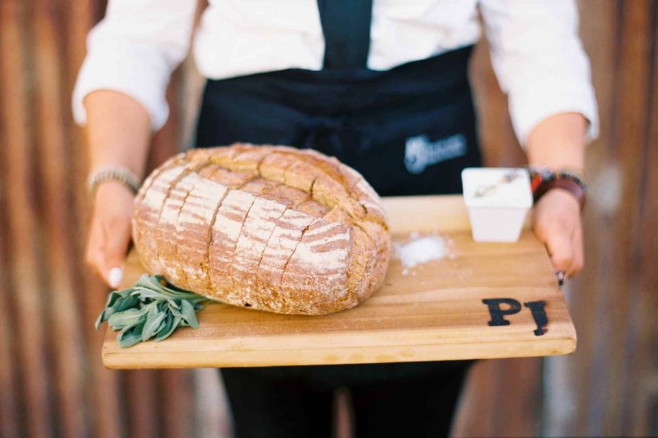 Rustic bread loaves & maldon salt