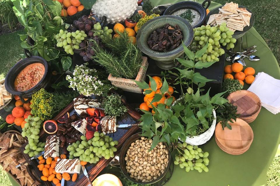 Colorful Mezze Table