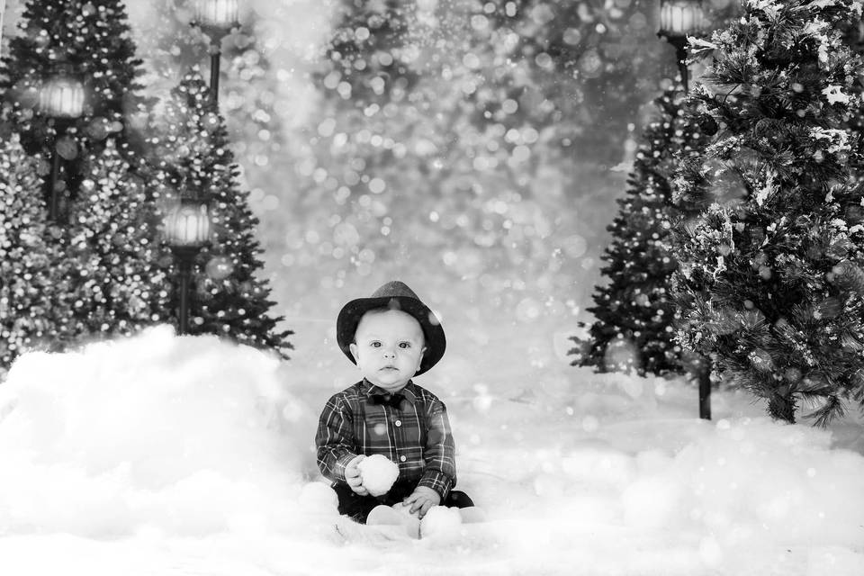 Toddler snowy Studio Photo