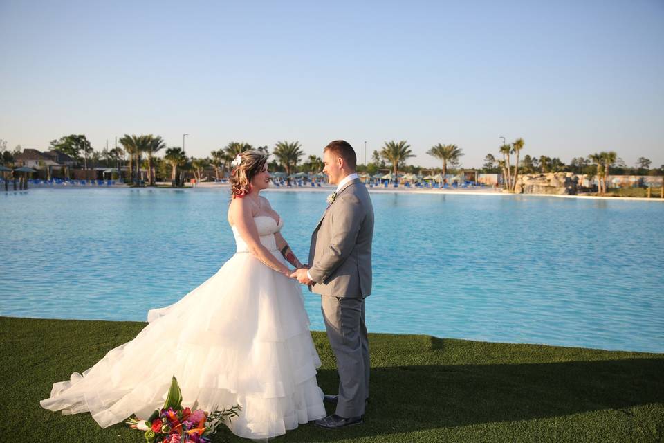 On the celebration lawn