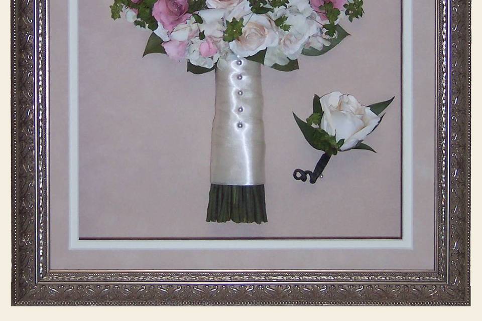 White and pink roses