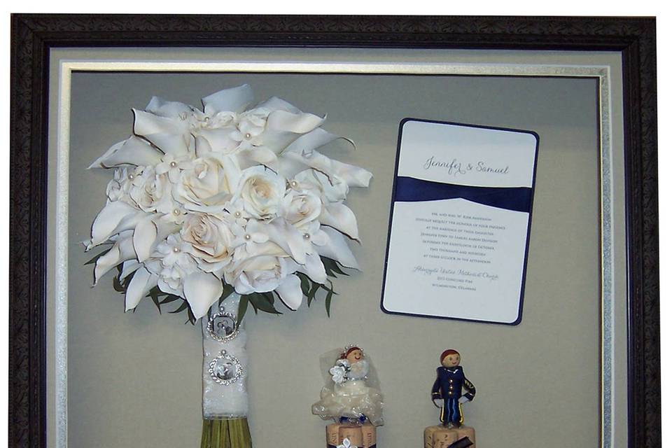 Bouquet on the frame