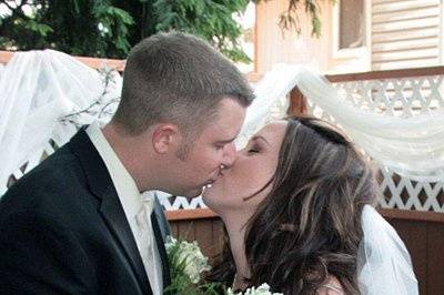 Scott & Andrea ~ their first kiss as man and wife!