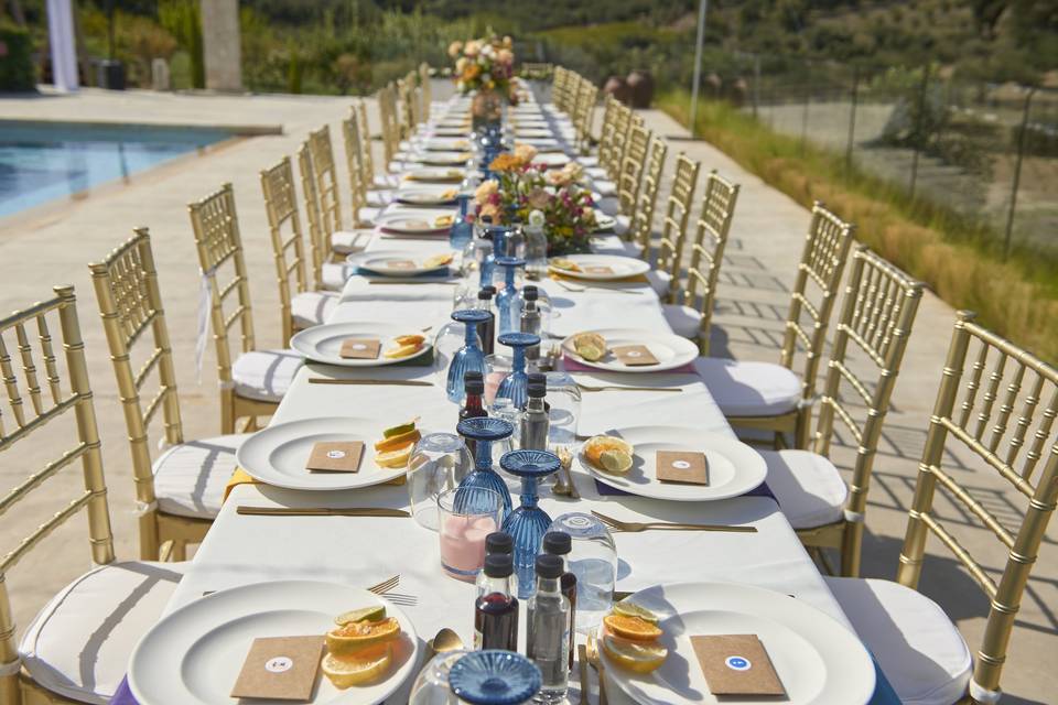 Crete wedding tablescape