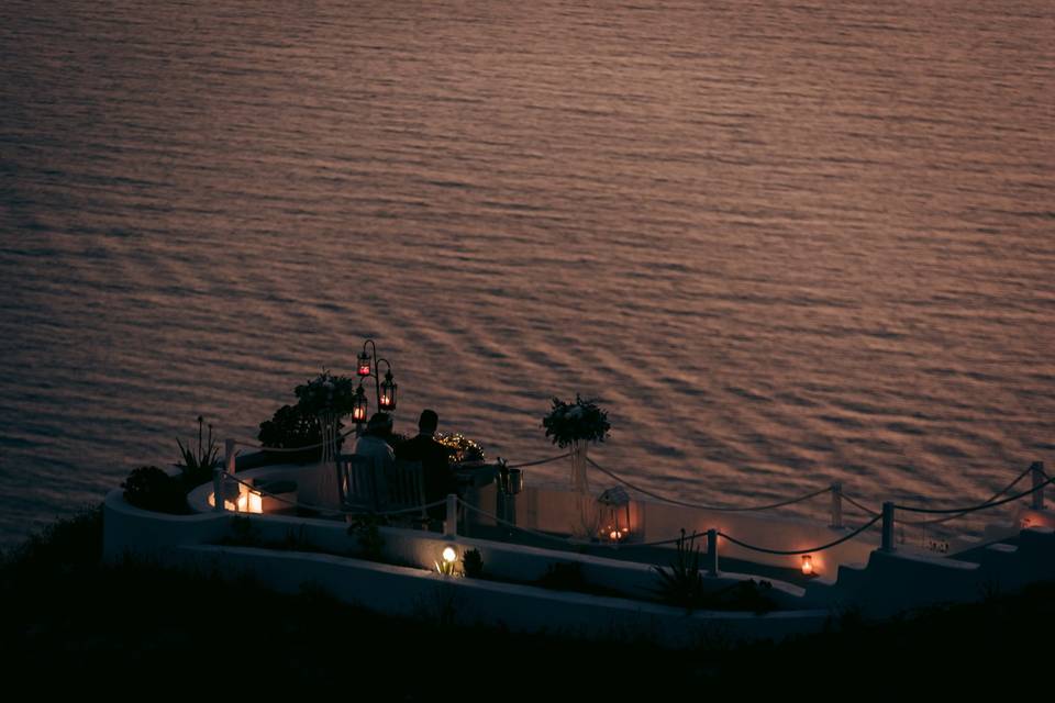Romantic Dinner in Santorini