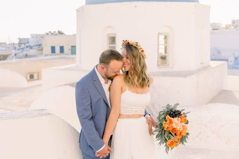 Santorini elopement