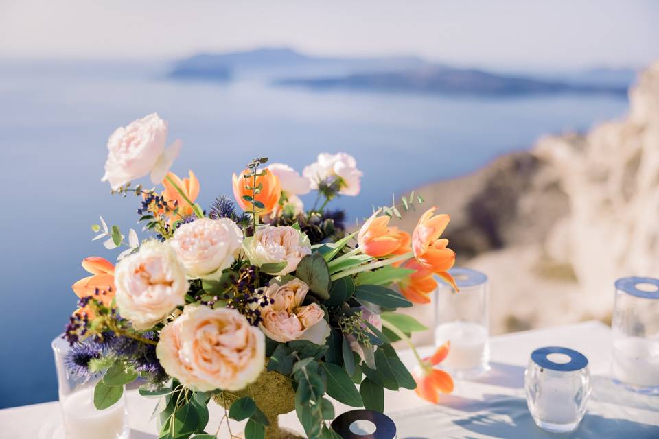 Bridal bouquet Santorini