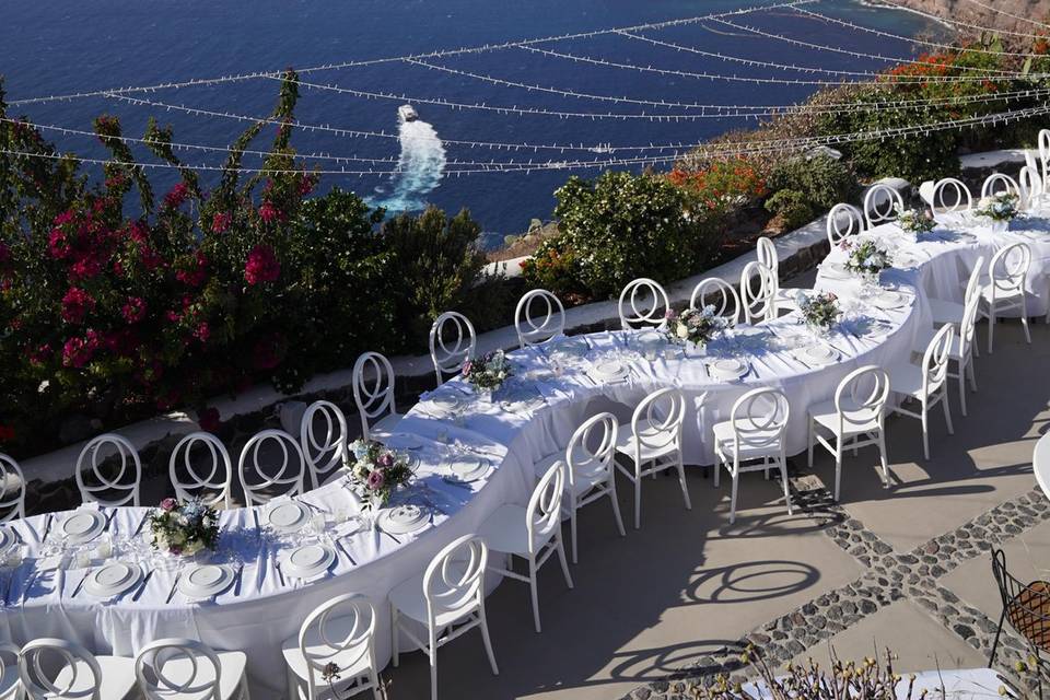 Caldera view table setting
